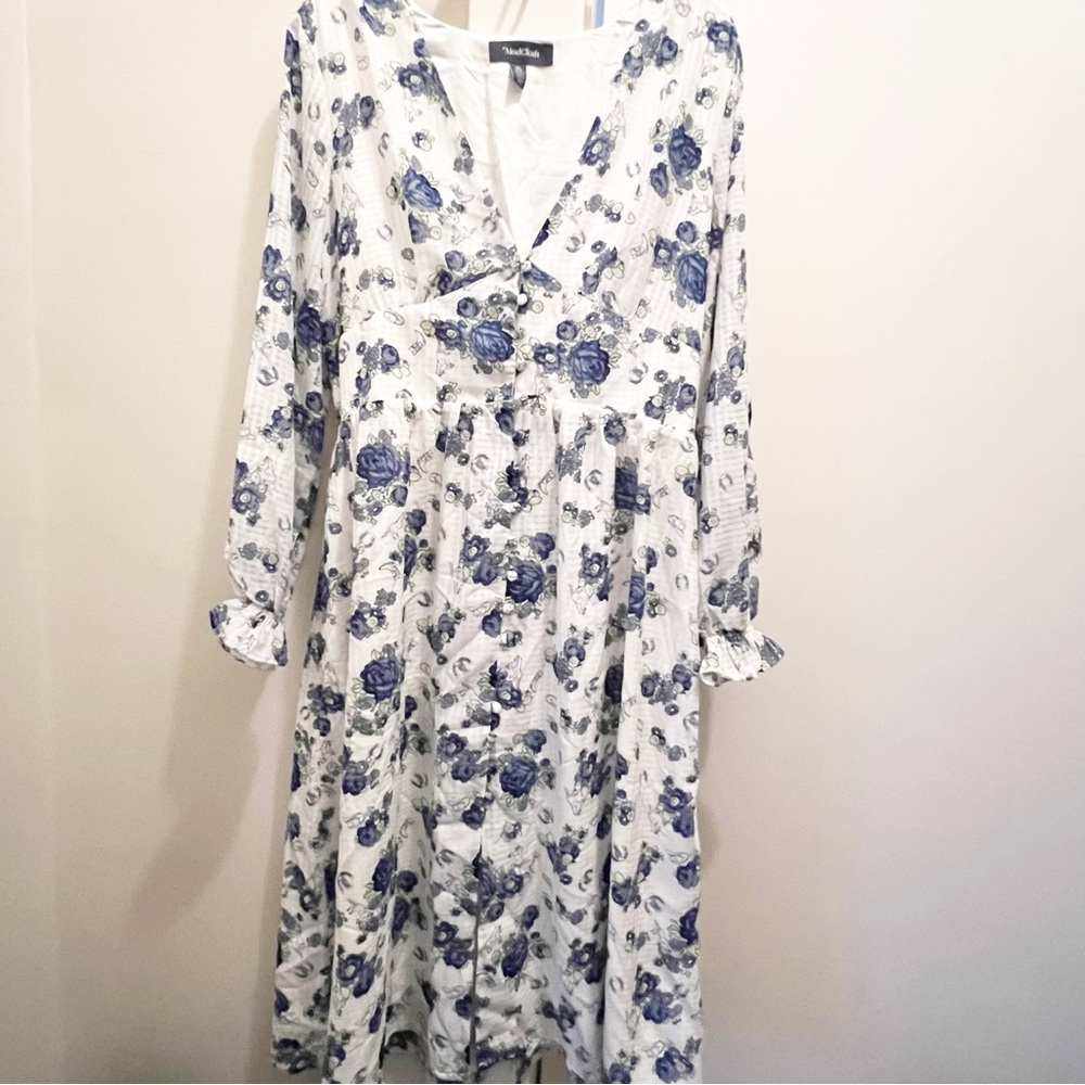 NWT Modcloth Howdy Petal Partner Western Rose Print Midi Dress